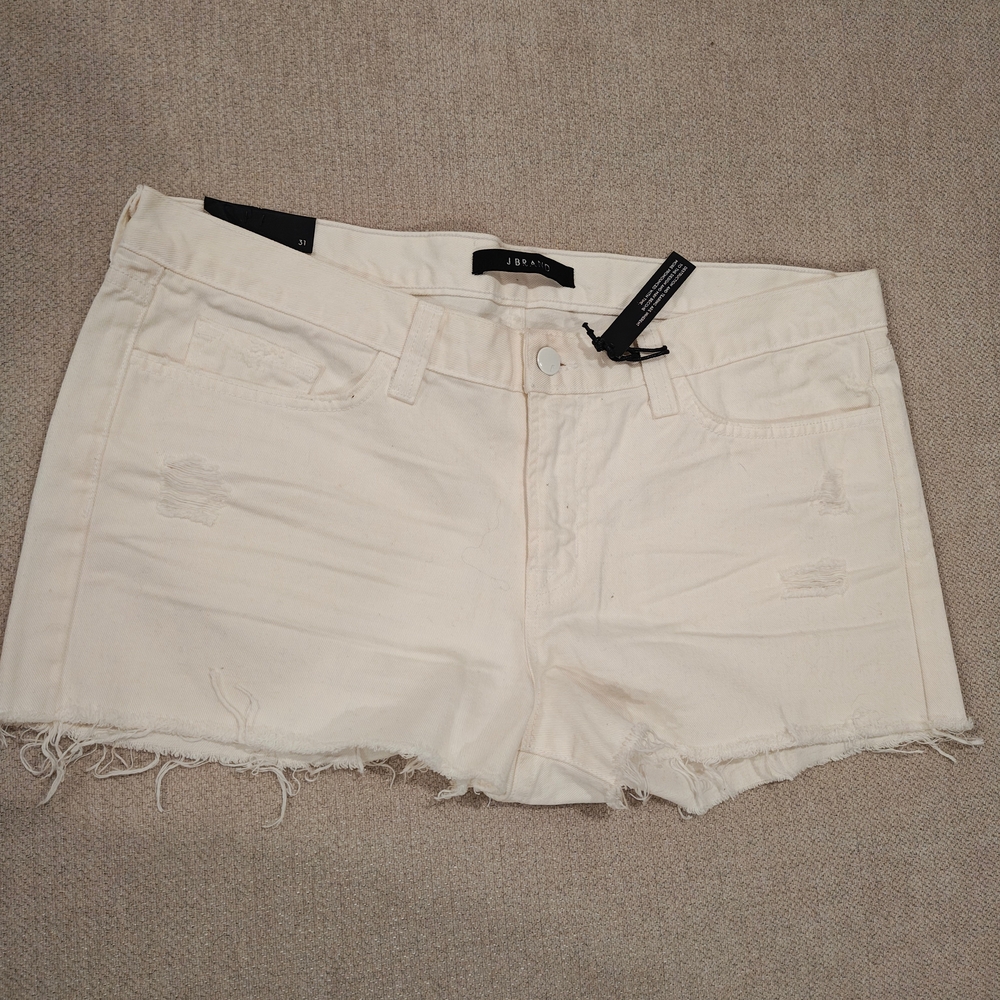 J Brand Cream Jean Shorts